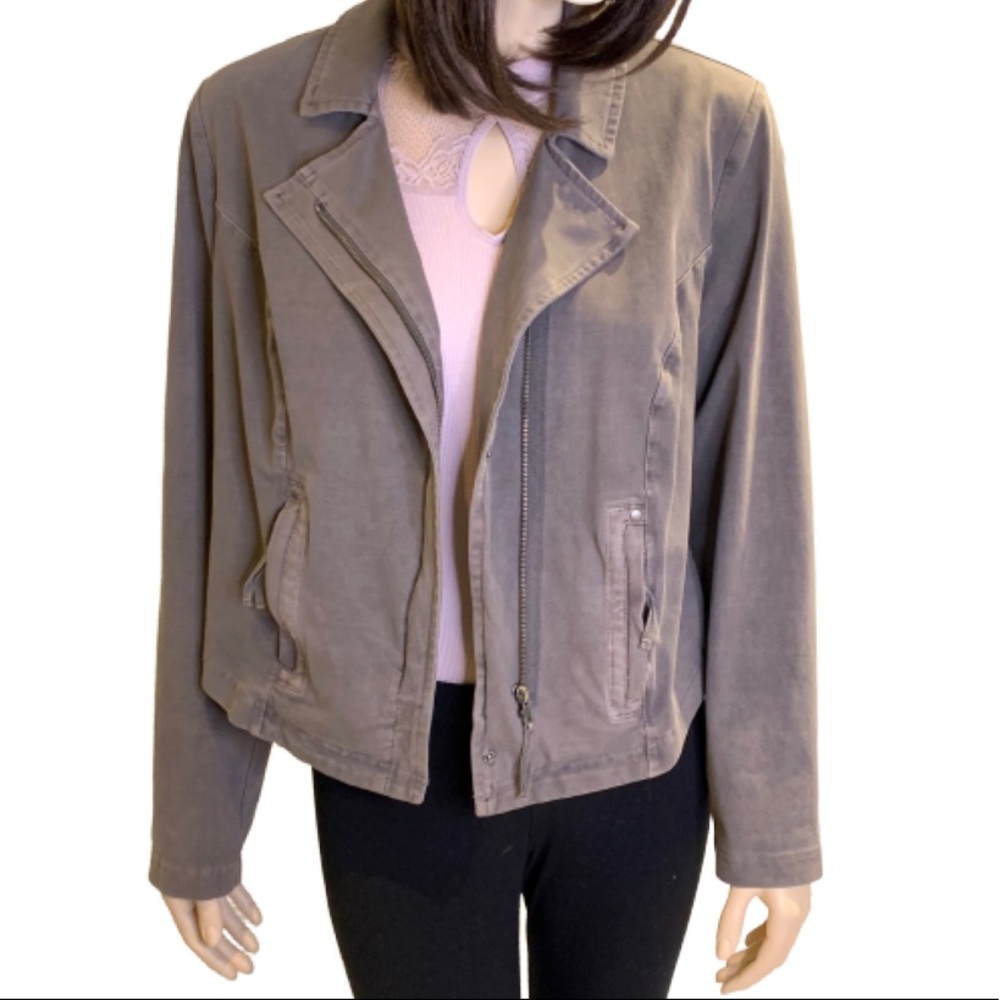 Torrid Washed Jersey Moto Jacket Plus Size 1